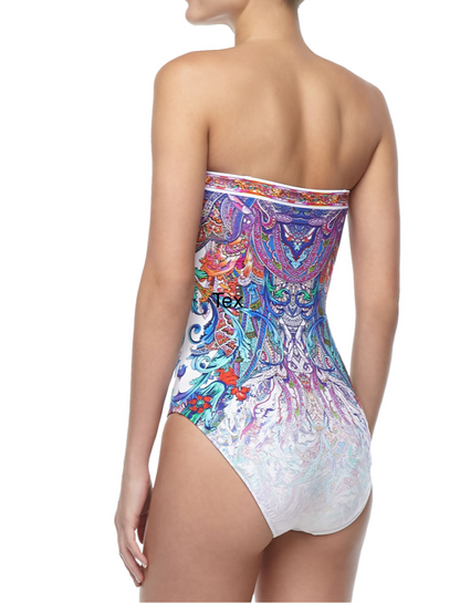 Gottex Kohphangan Bandeau Printed One Piece Swimsuit - forENVY