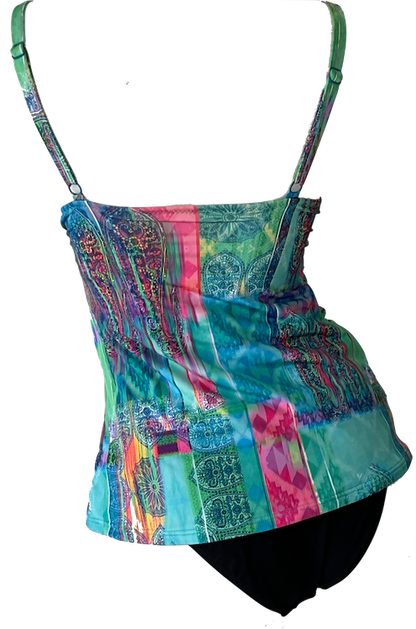 Profile by Gottex Jasmin Paisley Bandeau Underwire  Tankini Top - forENVY