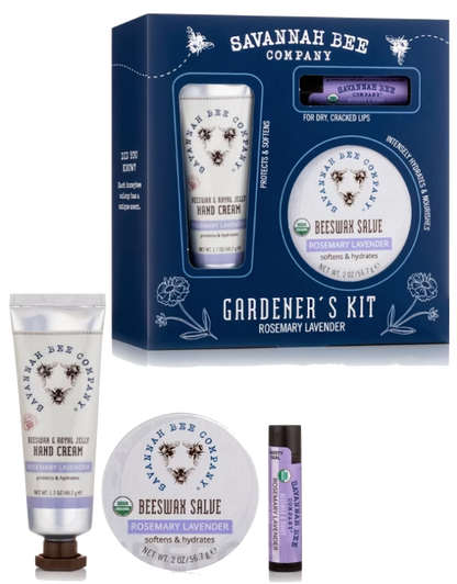Savannah Bee Company Gardener's Kit for Dry Skin-Gift Box-Rosemary - forENVY