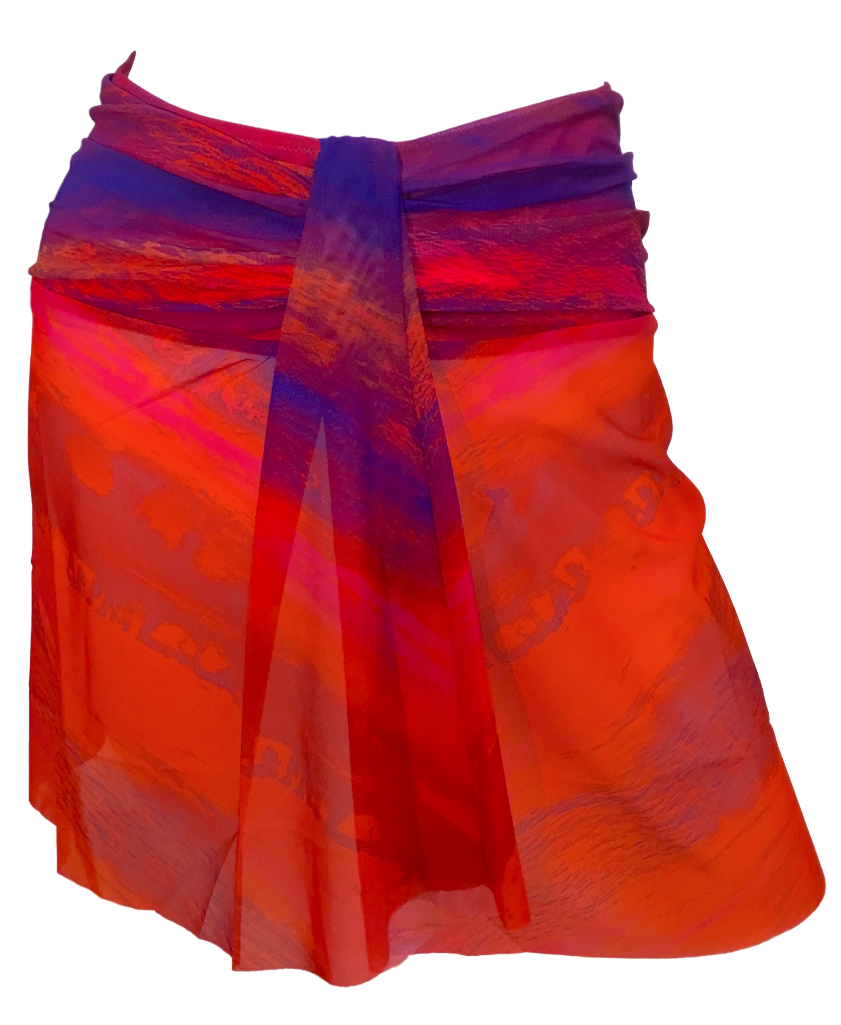 Gottex Orange Calypso Sheer Skirt - forENVY