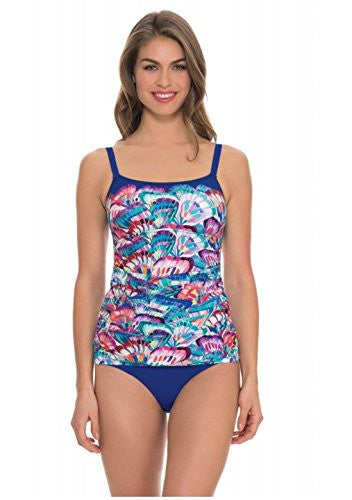 Profile by Gottex Madame Butterfly Scoop Neck Tankini Top - forENVY