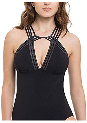 Profile by Gottex Stargazer Hight Neck Deep Plunge Swimsuit - forENVY