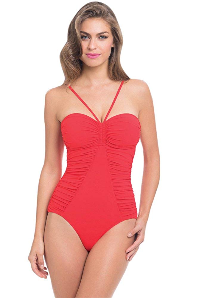Profile by Gottex Swan Lake Bandeau One Piece Swimsuit - forENVY