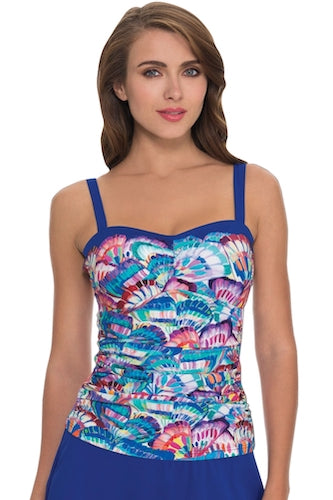 Profile by Gottex Madame Butterfly Scoop Neck Tankini Top - forENVY