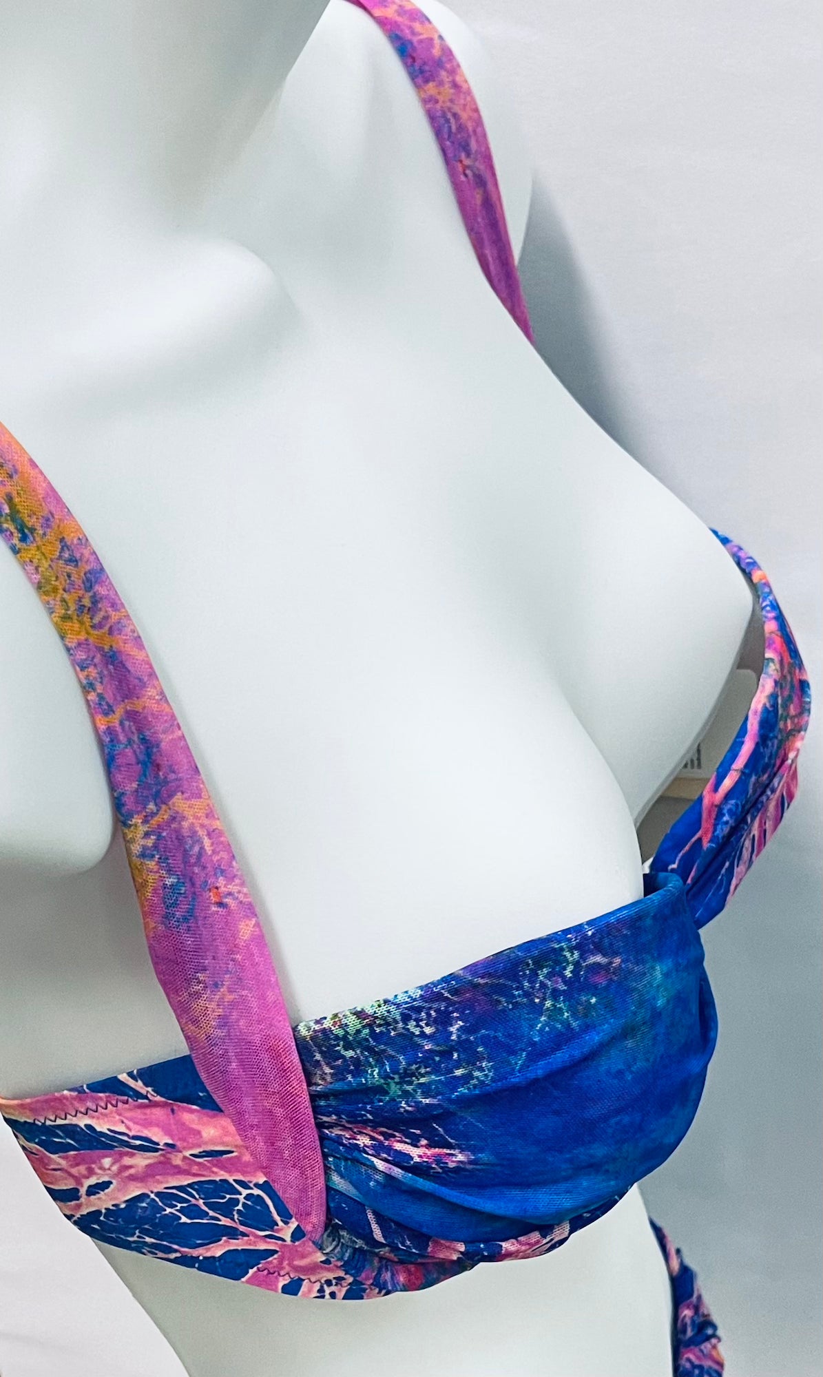 Gottex Tropical Paint Bandeau Push-Up Molded Cup Bikini Set - forENVY