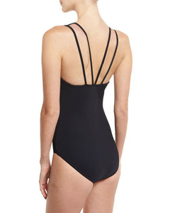 Profile by Gottex Rambling Rose High Neck Sheer One Piece Swimsuit - forENVY