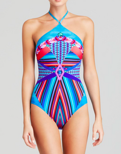 Gottex Neo Tribe Halter One Piece Swimsuit - forENVY
